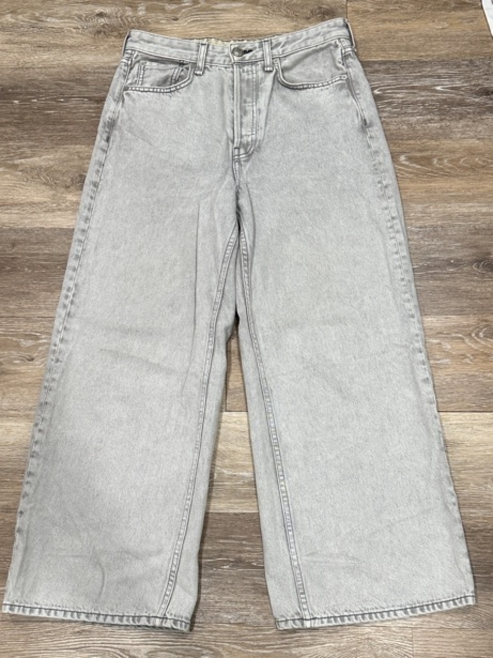 rag & bone Light Gray Wide-Leg Jeans